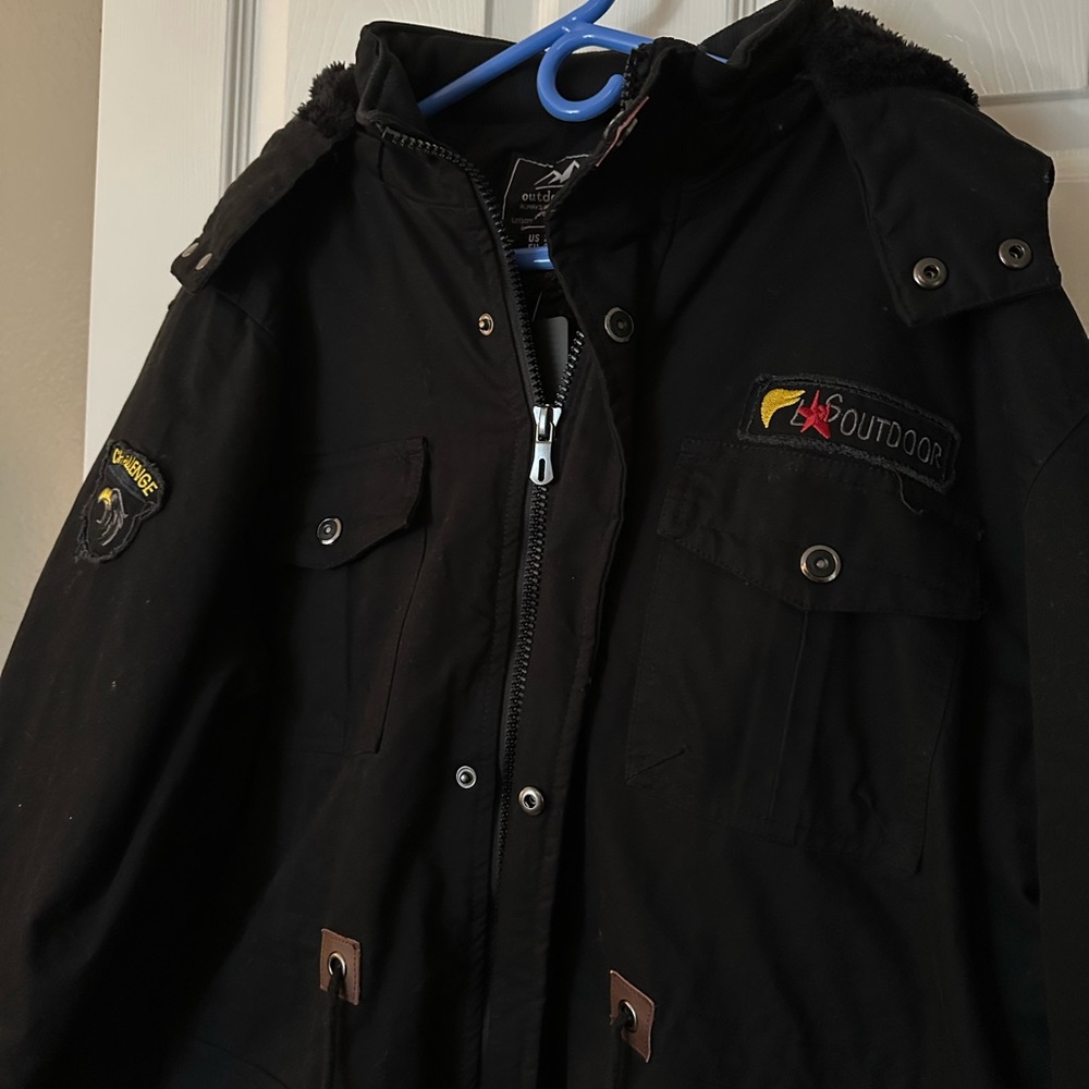 Black Hooded Jacket - Picture 3 of 8